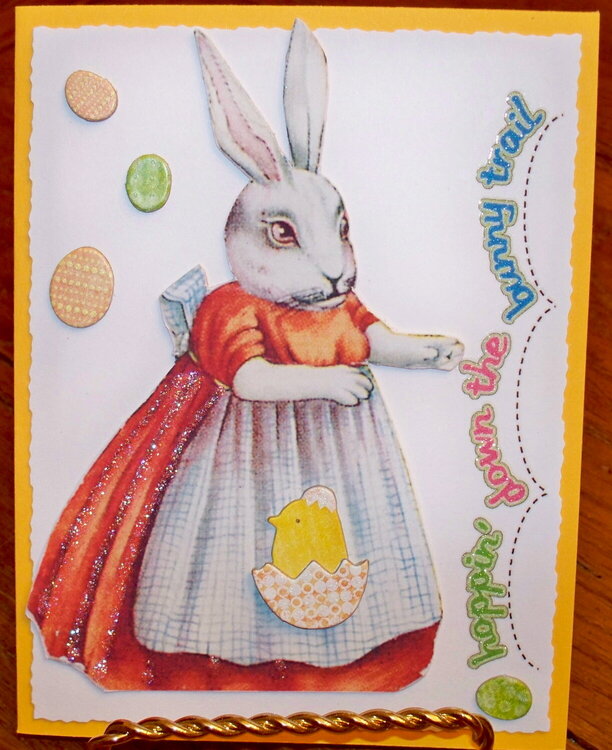 Vintage Victorian Inspired Easter Bunny Friend Love Religious Greetings