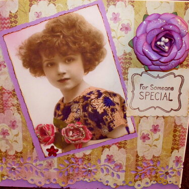 Vintage For someone special purple