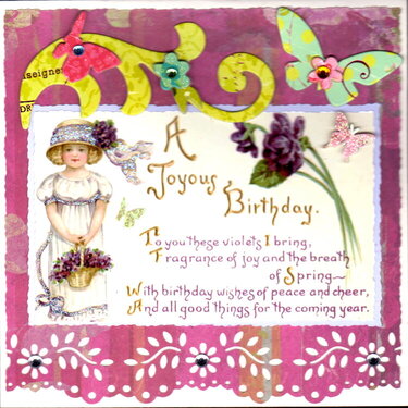 Vintage Victorian A Joyous Birthday Wish