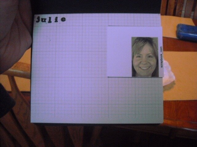 Julie&#039;s inside page of passport