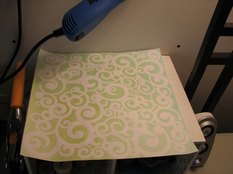 Swirly Glimmer misted background paper