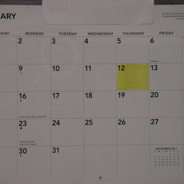 MINI JAN...POD...3 12 OF...Calendar