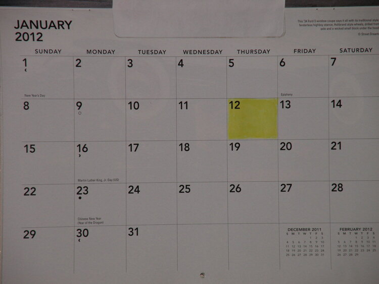 MINI JAN...POD...3 12 OF...Calendar