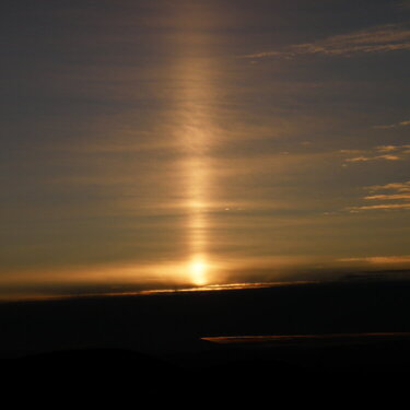 POD...NOV #3/15...Sunset/Light pillar