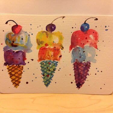 Ice Cream Watercolor