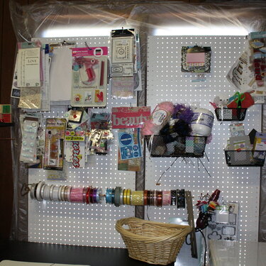 Pegboard Holding my supplies