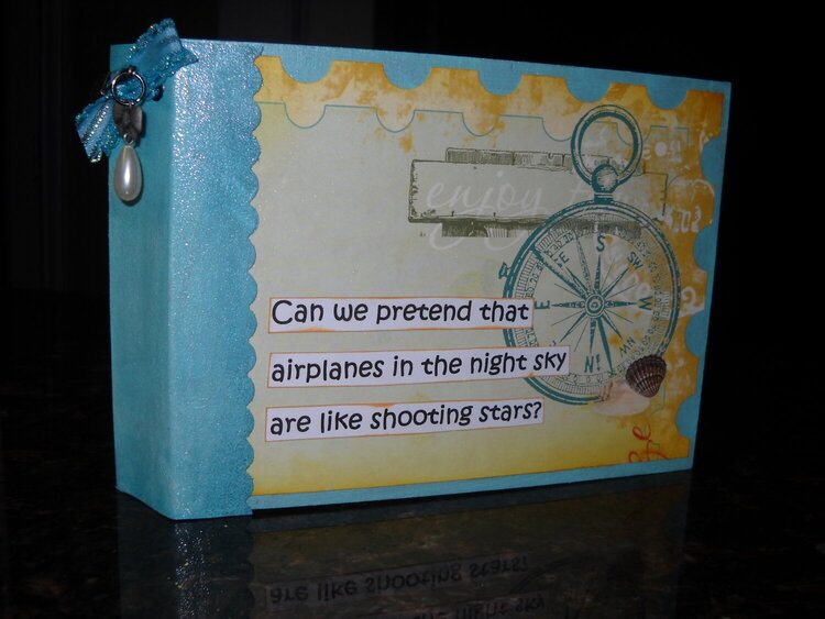 Mini-Album - Paperbag with Chipboard and Grungepaper cover - Webster&#039;s Pages Seaside Papers