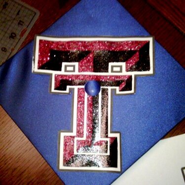 My nephew&#039;s graduation cap - Texas Tech!