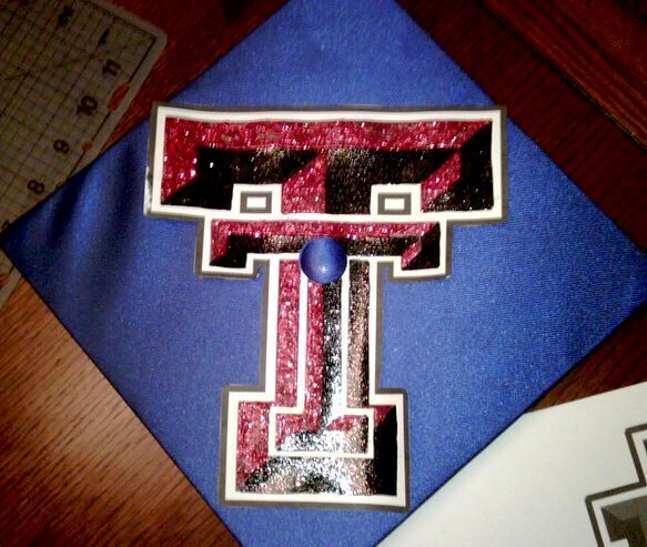 My nephew&#039;s graduation cap - Texas Tech!