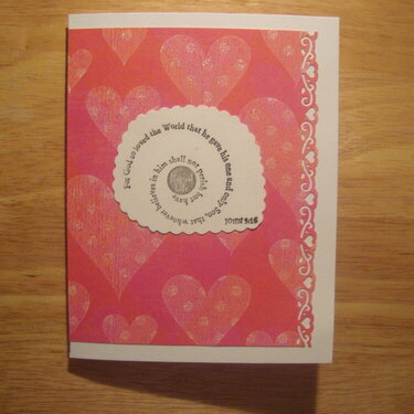 For God So Loved, Valentine&#039;s Card