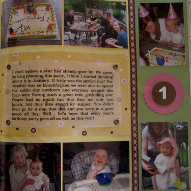 Ava&#039;s first birthday page 2