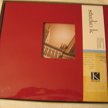 K and Co. 8.5 x 8.5 in. Linen Album Red