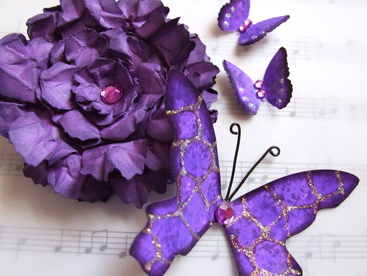 Purple Rain Handmade Embellishment Set