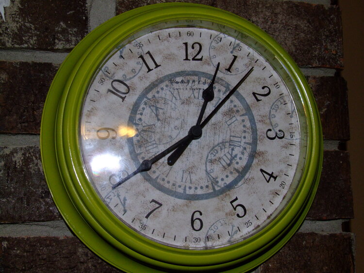 Altered clock in my scrap room