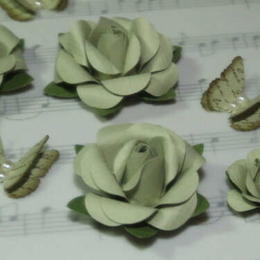 Key Lime Pie Handmade Roses and Butterflies