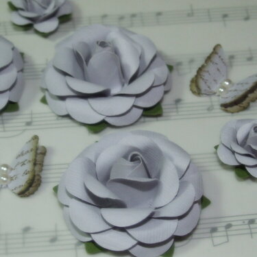 Lovely Lilac Handmade Roses and Butterflies