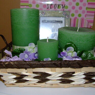 Basket of handmade candles
