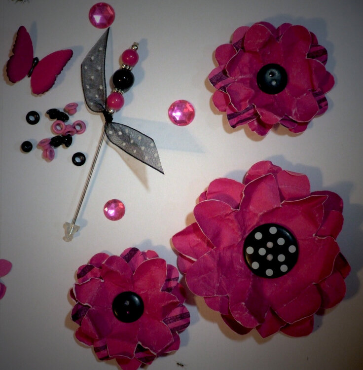 Close up of stick pin and flowers in Diva Kit