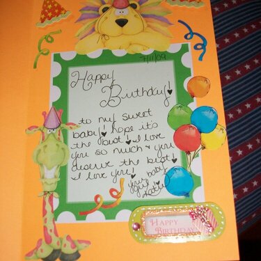 Happy Birthday card (inside)