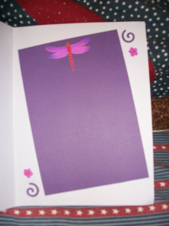 Dragonfly card (inside)