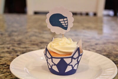 Lacrosse Party Cupcake