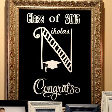 Faux Chalkbard Graduation Decor