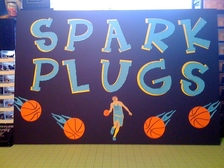 Spark Plugs Sign