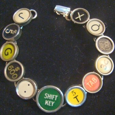 Typewriter Key Bracelet
