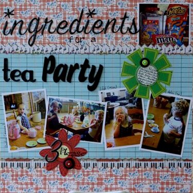 ingredients for a tea party
