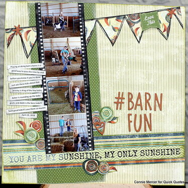 Scrapbook page with Quick Quotes