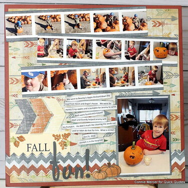 Fall scrapbook page