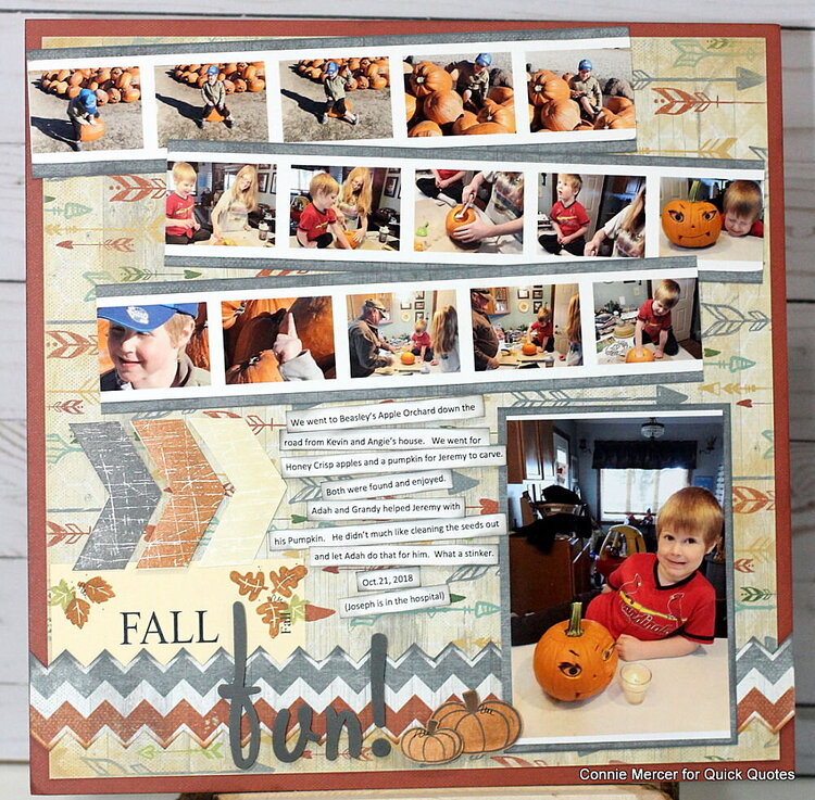 Fall scrapbook page