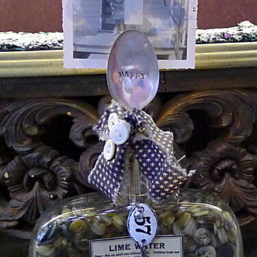 photo display~old saleman's sample ink bottle