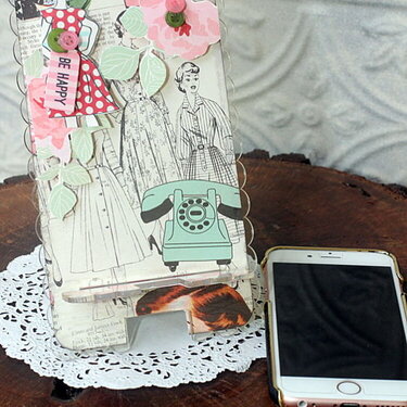 Clear Scraps phone stand