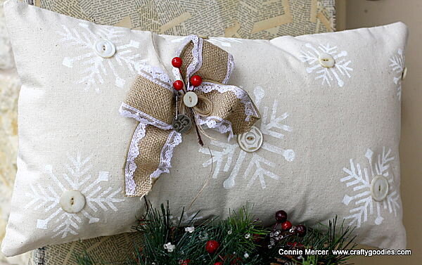 Stenciled pillow