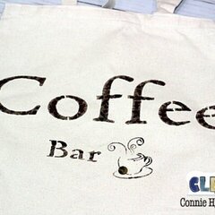 Canvas stenciled bag