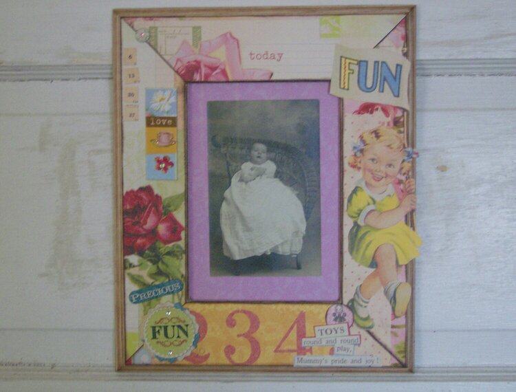 altered vintage shabby frame