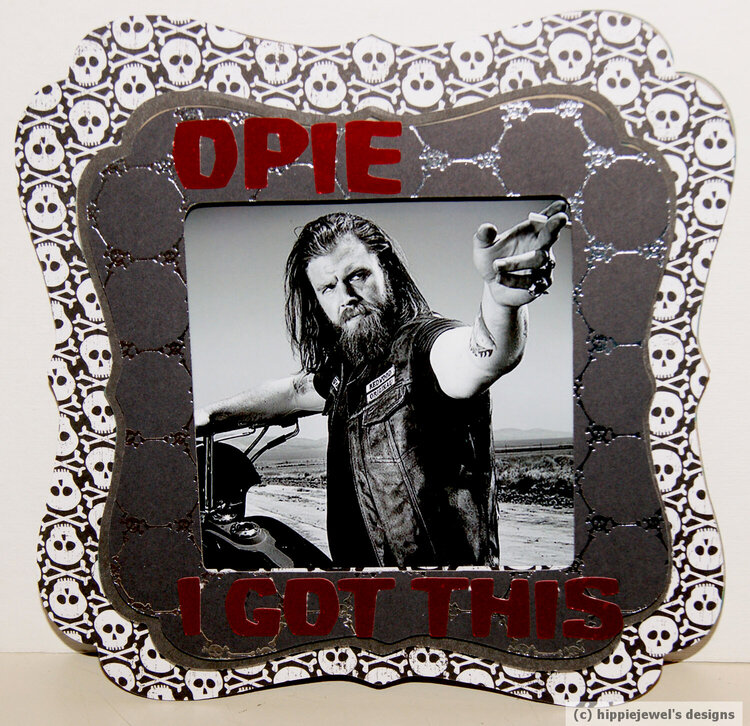 Custom Shadowbox Frame - Sons of Anarchy - Opie