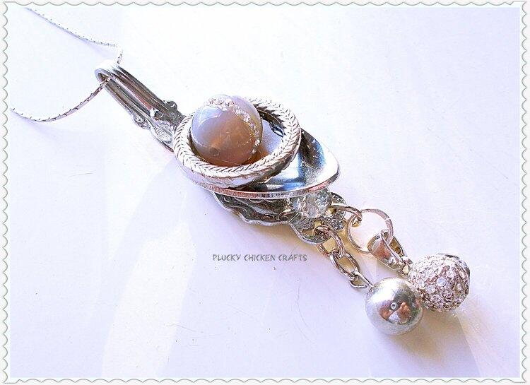 Altered collectable spoon pendant