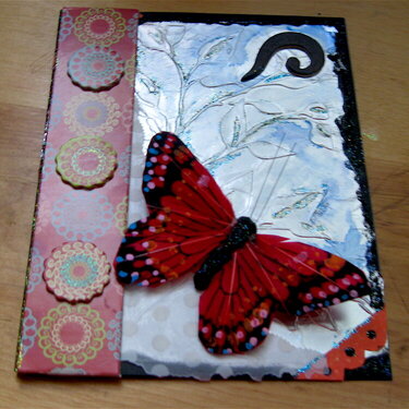 tin foil butterfly card