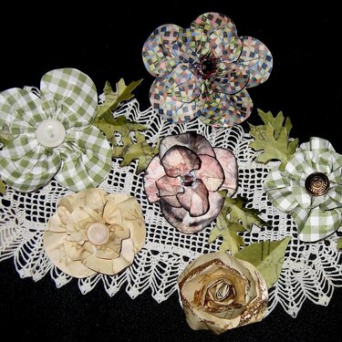 florals from scraps.