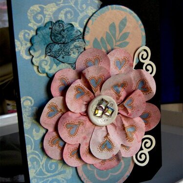 Card with handmade flower