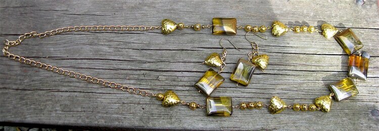 Jewelry made upon a picnic table