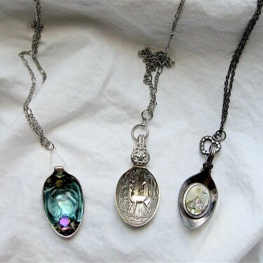 Small spoon necklaces.