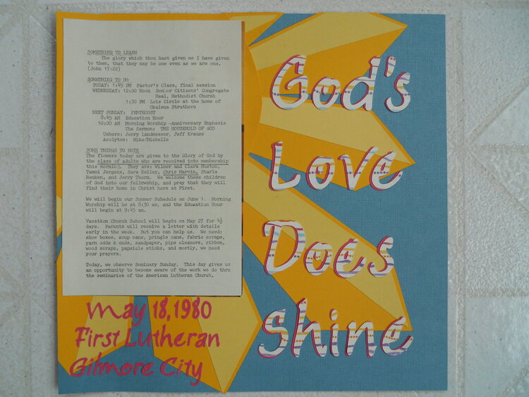 God&#039;s Love Does Shine