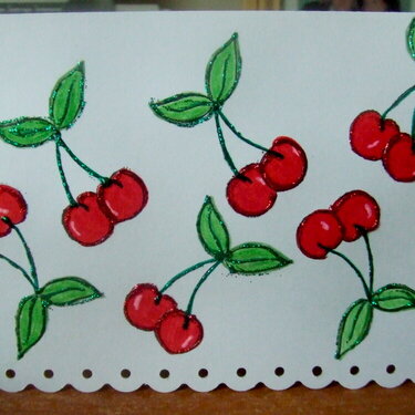Cherry Stamp note card