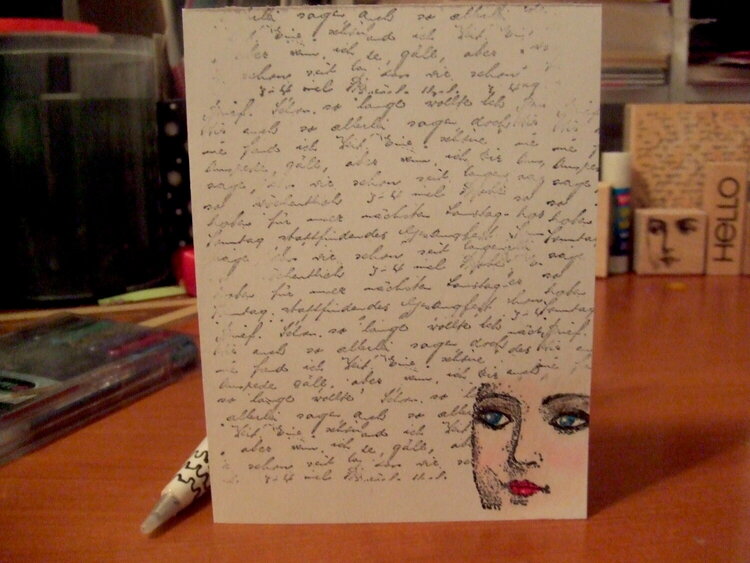 Face Note Card