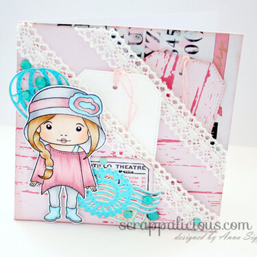 Sparkly Air-mail card