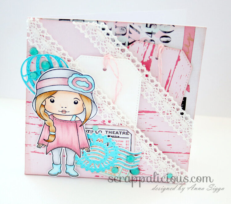 Sparkly Air-mail card