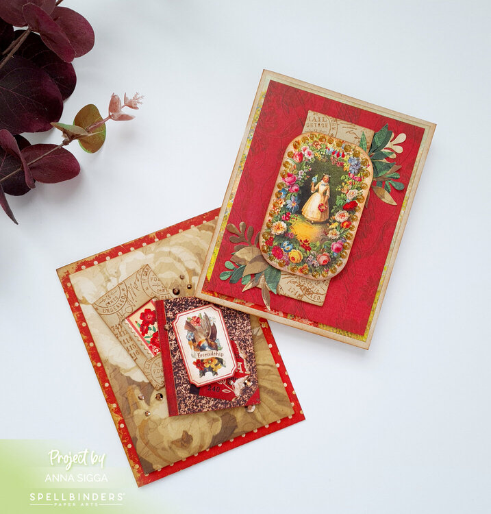 Red Floral Cards 